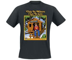 Steven Rhodes This is where I go to cry T-shirt black XXL