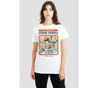 Steven Rhodes Women's A Cure For Stupid People T-Shirt, White | Size: Medium Steven Rhodes White M