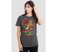 Steven Rhodes Women's Let'S Catch Santa T-Shirt, Charcoal | Size: Medium Steven Rhodes Charcoal M