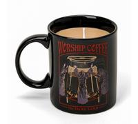Steven Rhodes Worship Coffee Black Mug Candle with Vanilla Espresso Scent | Size: Medium Steven Rhodes Black Medium