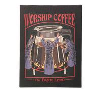 Steven Rhodes Worship Coffee Canvas Plaque Steven Rhodes Multicolor