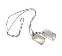 Steven Rogers 'America' Military Army Dog Tags - Stainless Steel - Ball Chain Included - Cosplay Prop