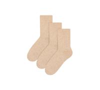 Steven 3 Pack Ladies Original Wool Dress Socks (2 Sizes) - 6-8 UK - Beige