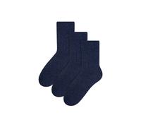 Steven 3 Pack Ladies Original Wool Dress Socks (2 Sizes) - 3-5 UK - Navy Blue