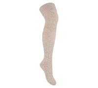 STEVEN Womens Over The Knee Socks Thigh High Wool Socks | Winter Warm Thick Long Socks for Ladies (6-8, Beige)