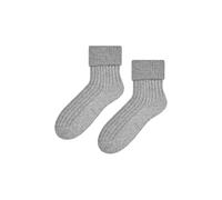 Ladies Wool Bed Socks Luxurious Super Soft Cosy Lounge Sleep Socks - Light Grey / 6-8 A