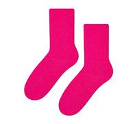 STEVEN Womens Wool Dress Socks for Winter Breathable Thermal Knitted Design Cushioned Warm Socks for Ladies (3-5, Pink)