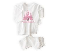 STEVENS DESIGNS & PRINTS PERSONALISED Princess When I Wake Up I Will Be Girls Birthday Pyjamas First Birthday Pyjamas Birthday Eve Pjs Gift (5-6 Years) Pink