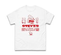 Steve's Hot Lava Chicken T-Shirt - Funny Novelty Food Humour Top for Men & Women - Spicy Chicken Lover Gift Tee - Unisex Kids Adult Top (White, 7 Years)