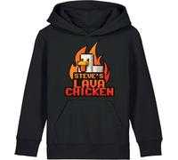 Steve's Lava Chicken Funny Meme hoodie, Funny Movie Lava Chicken Meme Joke Song Viral Trend Unisex Kids Gift hoodie Black