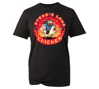 Steve's Lava Chicken Novelty T-Shirt - Funny Retro Gaming Style Tee for Men, Pixel Art Gamer Gift (Black, 3XL Years)