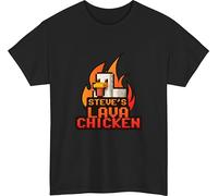 Steve's Lava Chicken T-Shirt, Funny Meme Tshirt, Funny Movie Lava Chicken Meme Joke Song Viral Trend Unisex Kids Gift tee top Black