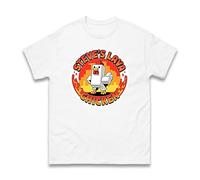 Steve's Lava Chicken T-Shirt - Funny Pixel Chicken Gamer Tee Viral Meme Joke Shirt Foodie Humor Gift for Kids Adults Unisex Tee Top (White, 5 Years)