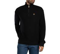 Stevie 1/4 Zip Funnel Neck Knit Black XXL