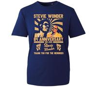 Stevie Music Wonder T-Shirt, Funny 64 Anniversary Thank You for Memories Shirt, Gift Unisex Tee Top (Navy, S Years)