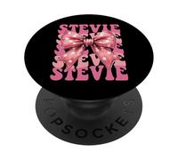 STEVIE Name Coquette Bow Aesthetic for Women Girls PopSockets Adhesive PopGrip