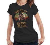 Stevie Nicks Back to The Gypsy That I was Ladies T-Shirt - Vintage Retro Tee - 2XL Black