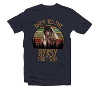 Stevie Nicks Back to The Gypsy That I was Unisex T-Shirt | Retro Lyrics Boho Tee - 2XL Navy