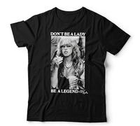 Stevie Nicks Don’t Be A Lady Be A Legend Unisex T-Shirt | Retro Vintage Rock Tee - S Black