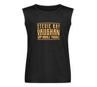 Stevie Ray Vaughan & Double Trouble Guitar Concert Tour Sleeveless T-Shirt Man's Fashion Cotton Black Vest Tank Clothes XL
