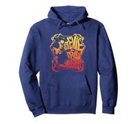 Stevie Ray Vaughan - Psychedelic Blues Rock Musician Pullover Hoodie, Adult Unisex, Navy Blue, X-Large