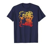 Stevie Ray Vaughan - Psychedelic Blues Rock Musician T-Shirt, Men, Navy Blue, X-Large