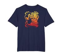Stevie Ray Vaughan - Psychedelic Blues Rock Musician T-Shirt, Men's Big and Tall, Navy Blue, 3X Tall