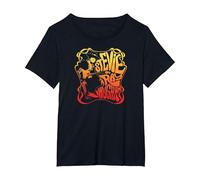 Stevie Ray Vaughan - Psychedelic Blues Rock Musician T-Shirt, Women's Plus, Black, 5X