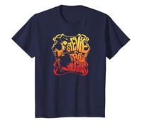 Stevie Ray Vaughan - Psychedelic Blues Rock Musician T-Shirt, Youth, Navy Blue, 4T