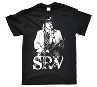Stevie Ray Vaughan SRV T-Shirt Unisex Men Tee Black S Unisex 100% Cotton Short-Sleeve T-Shirts Black XXL