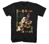 Stevie Ray Vaughn Live Alive Tour Black Adult T-Shirt Tee