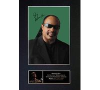 STEVIE WONDER Signed Autograph Mounted Photo Reproduction PRINT A4 Rare Perfect Birthday (297 x 210mm) #150 (Not Framed)