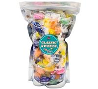 Stevie's Classic Sweets, Assorted Hard Boiled Retro Candy, 1kg Resealable Pouch, Mixed Flavours