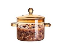 Stew Pot - Clear Glass Culinary Kettle, Heat Resistant Cookware Dome, Broth Heating Container, Heating Bowl for Food | Supports Cooking