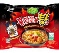 Stew Type Korean Hot Chicken Flavour Ramen Noodles 145g (Pack of 10) | Authentic Korean Stew-Style Ramen | Perfect for Soup Lovers | Ready in Minutes | Intense, Fiery Spice | 10-Pack Value Bundle