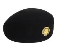 Stewardess Hat Decor and Performance Supply Black Felt with Super Smooth Texture Elegant Airline Attendant Beret Hat for Costume Party and Cosplay