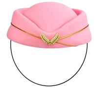 Stewardess Hat Flight Attendant Hat Cosplay Airline Stewardess Cap Cosplay Perform Cap for Girl Women Ladies