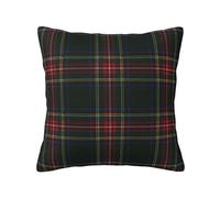 Stewart Black Modern Original Scottish Tartan, Pillow Cover Decorative Throw Pillowcase Soft Polyester Cushion Covers 45x45 cm