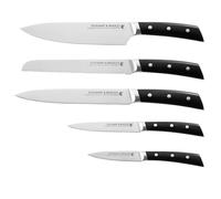 STEWART & BRADLEY 5-Piece Kitchen Knife Set - Full Tang German Steel Knives for Home and Professional Kitchens - Ultra-Sharp Chef, Bread, Carving, Utility & Paring Knives with Ergonomic Handles