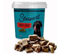 Stewart Single Ingredient Freeze Dried Raw Dog Treats, Beef Liver, 14 Ounce Resealable Tub, Training Treats or Meal Topper Dogs, High Protein, Grain Free, Gluten Free
