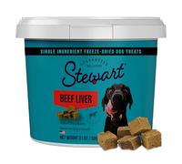Stewart Single Ingredient Freeze Dried Raw Dog Treats, Beef Liver, 21 Ounce Value Size Resealable Tub, Training Treats or Meal Topper Dogs, High Protein, Grain-Free, Gluten-Free