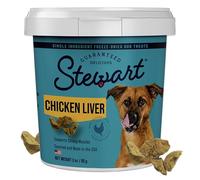 Stewart Single Ingredient Freeze Dried Raw Dog Treats, Chicken Liver, 3 Ounce Resealable Tub, Training Treats or Meal Topper Dogs, High Protein, Grain Free, Gluten Free