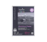 Stewart Superior A1 Brushed Aluminium Picture Frame with Perspex Safety Glass - Silver