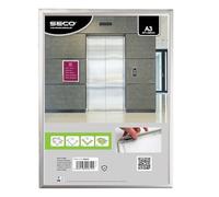 Stewart Superior A3 Aluminium 4 Sided 25mm Front Loading Picture/Poster Snap Frame - Silver