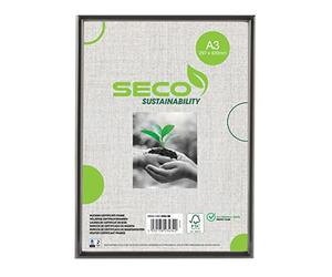 Stewart Superior A3 Black Wooden Picture Frame | Perspex Safety Glass Photo & Certificate Display | Wall Mounted Portrait or Landscape Frame