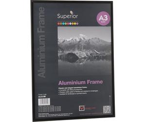 Stewart Superior A3 Brushed Aluminium Picture Frame with Perspex Safety Glass -