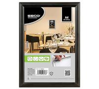 Stewart Superior A4 Aluminium 4 Sided 25mm Front Loading Picture/Poster Snap Frame - Black