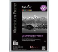 Seco Picture Frame Stewart Superior A4 210x297mm Brushed Aluminium Perspex Silver