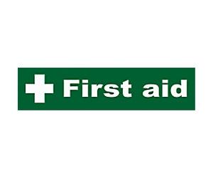 Stewart Superior First Aid Sign First Aid Wall Mounted PVC (Polyvinyl Chloride) 19 x 4.5 cm