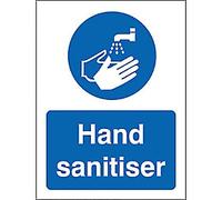 Stewart Superior Health and Safety Sign Hand Sanitiser Adhesive Plastic 20 x 15 cm M400SRP